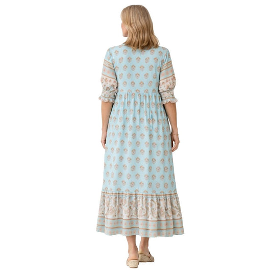 Sofía | Vestido largo estampado con escote en V